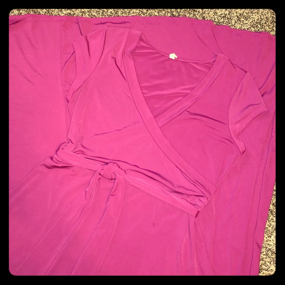 Womens XL, fuchsia, floor length